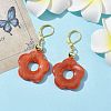 Acrylic Flower Dangle Leverback Earrings EJEW-JE05625-03-2