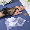 2 Pairs 2 Colors Polyester Bowknot Lace Gloves AJEW-GF0010-62-3