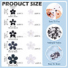 100Pcs 10 Styles Flower Resin Cabochons RESI-TA0004-28A-4