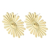 304 Stainless Steel Flower Stud Earring for Women EJEW-C092-02G-1