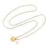 304 Stainless Steel Shell Shape Pendant Necklaces NJEW-D343-04G-2