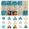 DIY Synthetic Turquoise & Natural Cowrie Shell Beads Jewelry Making Finding Kits DIY-FS0005-98-1