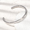 304 Stainless Steel Cuff Bangles for Women BJEW-H644-04P-2