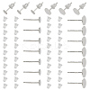 925 Sterling Silver Round Flat Pad Stud Earring Findings STER-GO0001-47-1