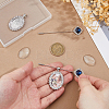 DIY Oval Alloy with Rhinestone Brooches Making Kits DIY-FH0009-70P-3
