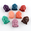 Dyed Buddha Head Synthetical Coral Beads CORA-R011-17-1