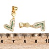 Brass Micro Pave Cubic Zirconia Pendants KK-C132-14G-3
