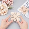 Natural Solid Wood Carved Onlay Applique Craft WOOD-WH0101-59-3