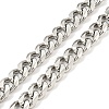 Non-Tarnish 201 Stainless Steel Curb Chain Necklaces for Men NJEW-Q336-08F-P-4