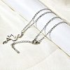 304 Stainless Steel Flamingo Shaped Pendant Cable Chain Necklaces for Women Men NJEW-Q032-02A-P-3