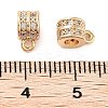 Brass Micro Pave Clear Cubic Zirconia Charms KK-U028-17G-3