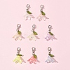 8Pcs 8 Colors Flower Acrylic Pendant Decorations HJEW-FS00034-01-7