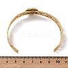 2Pcs 2 Colors Natural Abalone Shell Paua Shell 304 Stainless Steel Hollow Open Cuff Bangle Sets with Enamel BJEW-JB14486-02-5