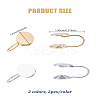 4Pcs 2 Colors Brass Clip-on Earring EJEW-LP0007-047-2