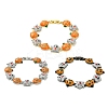 Halloween Brass Enamel Link Bracelets for Women BJEW-B149-01-2