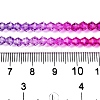 Gradient Color Baking Paint Glass Bead Strands DGLA-A039-T4mm-A09-5