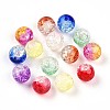 Baking Paint Transparent Crackle Glass Beads DGLA-Q018-8mm-M01-2