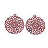 430 Stainless Steel Filigree Pendants STAS-T042-02C-2