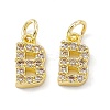 Real 18K Gold Plated Brass Micro Pave Clear Cubic Zirconia Charms KK-E068-VB452-B-2