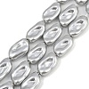 Electroplated Glass Beads Strands GLAA-H039-04B-1