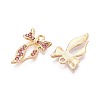 Alloy Rhinestone Pendants PALLOY-T092-22G-2