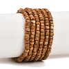 Natural Yellow Wood Lace Stone Wooden Jasper Beads Strands G-G345-C13-2x4mm-2