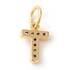 Brass Micro Pave Colorful Cubic Zirconia Charms ZIRC-F092-01-T-2