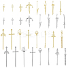 32Pcs 32 Style Rack Plating Alloy Big Pendants FIND-FH0008-06-1