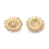 304 Stainless Steel Sunflower Pendants STAS-T069-44G-2