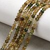 Natural Green Tourmaline Beads Strands G-G294-C01-4x3mm-1