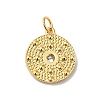 Rack Plating Brass Micro Pave Clear Cubic Zirconia Pendants LS-KK-H431-21G-2