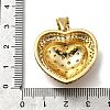 Brass Micro Pave Cubic Zirconia Pendants KK-C090-45G-02-3