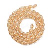 Transparent Electroplate Glass Beads Strands EGLA-A037-T6x8mm-B05-2