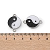 Alloy Black & White Enamel Yin-yang Connector Charms PALLOY-V009-10P-3