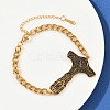 304 Stainless Steel Enamel Link Bracelets BJEW-P356-01A-G-2