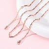 Brass Twisted Bar Link Chain Necklaces NJEW-D302-63RG-1
