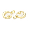 Rack Plating Brass Micro Pave Clear Cubic Zirconia Pendants KK-C011-27G-2
