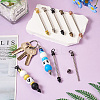 12Pcs 6 Colors Alloy Bar Beadable Keychain for Jewelry Making DIY Crafts AJEW-TA0001-44-6