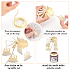 Birthday Cake Stainless Steel Rotating Tealight Candle Holders DIY-WH0488-99-4