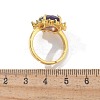 Sunflower Natural & Synthetic Gemstone Finger Rings RJEW-B113-03G-6