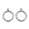Hammered 304 Stainless Steel Pendants STAS-B099-01B-P-1