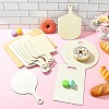 10Pcs 10 Styles Rectangle Wooden Mini Cutting Board with Handle AJEW-CJ0001-51-6
