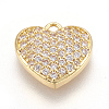 Brass Micro Pave Cubic Zirconia Charms LS-KK-O112-08G-1