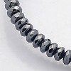 Electroplate Non-magnetic Synthetic Hematite Beads Strands G-J208B-01-1