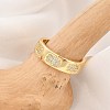 Rack Plating Brass Micro Pave Clear Cubic Zirconia Cuff Rings for Women RJEW-M028-116G-1