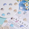 24Pcs 8 Styles Alloy Enamel Pendant Cute Print Cat Head Pendant DIY Necklace Bracelet Pendant Earring Accessories JX584A-4