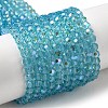 Electroplate Transparent Glass Beads Strands EGLA-A035-T4mm-L08-1