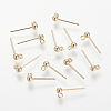 Brass Stud Earring Findings KK-T014-66G-1