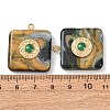 304 Stainless Steel Resin Pendants STAS-F352-07B-03-3