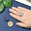 304 Stainless Steel Cuff Rings Components STAS-Z138-02P-03-2